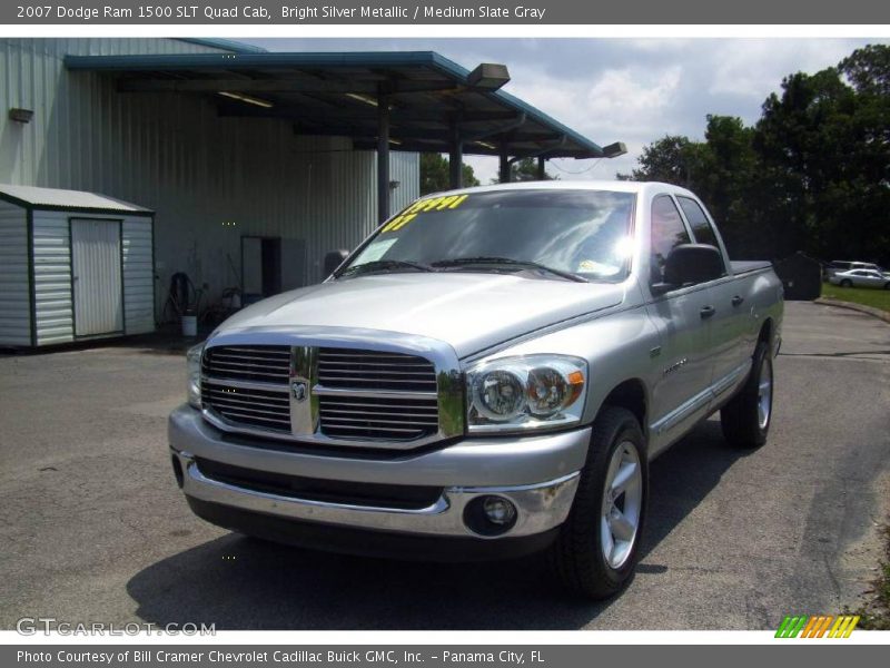 Bright Silver Metallic / Medium Slate Gray 2007 Dodge Ram 1500 SLT Quad Cab