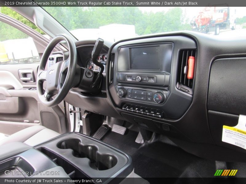 Summit White / Dark Ash/Jet Black 2019 Chevrolet Silverado 3500HD Work Truck Regular Cab Stake Truck