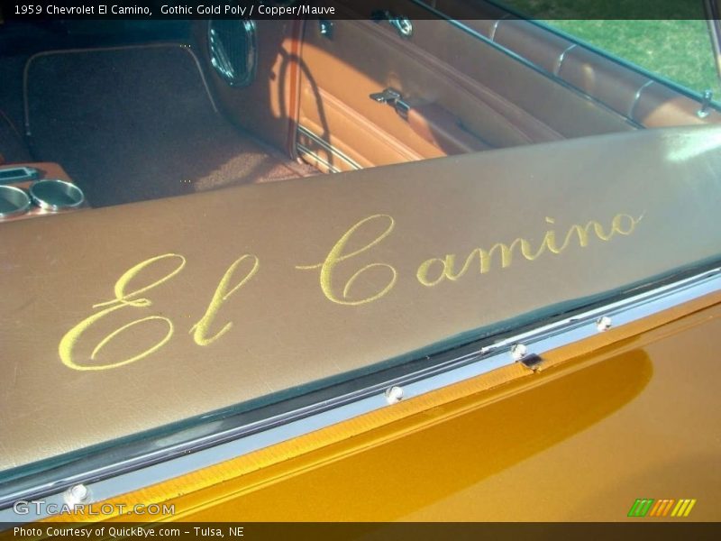 Gothic Gold Poly / Copper/Mauve 1959 Chevrolet El Camino