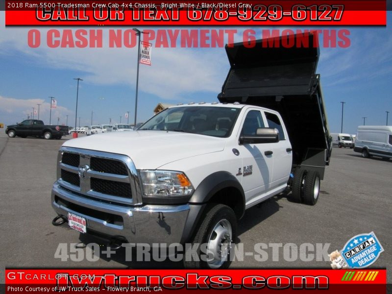 Bright White / Black/Diesel Gray 2018 Ram 5500 Tradesman Crew Cab 4x4 Chassis