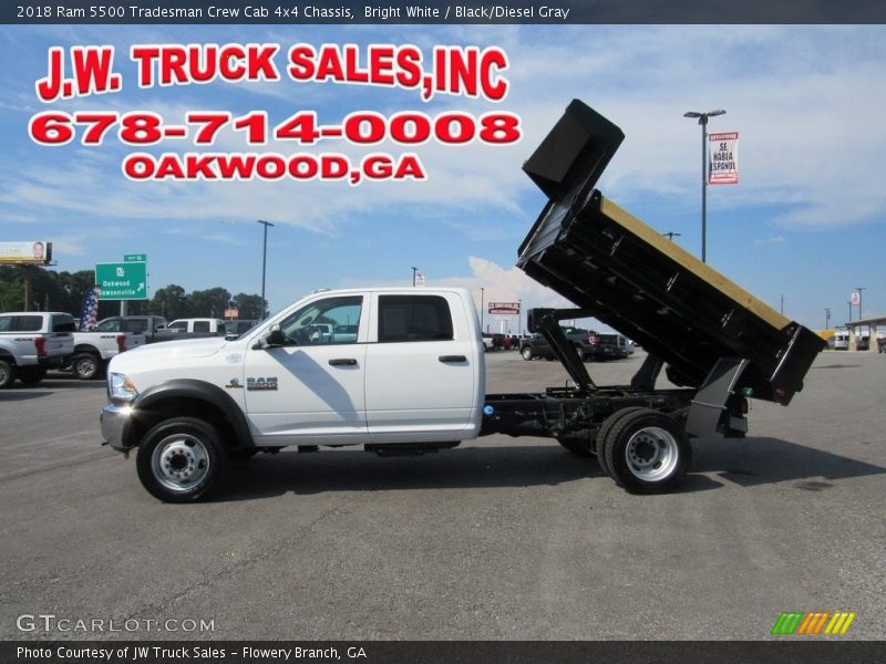 Bright White / Black/Diesel Gray 2018 Ram 5500 Tradesman Crew Cab 4x4 Chassis