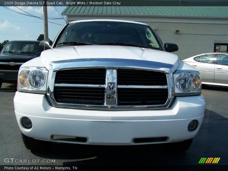 Bright White / Medium Slate Gray 2006 Dodge Dakota SLT Quad Cab