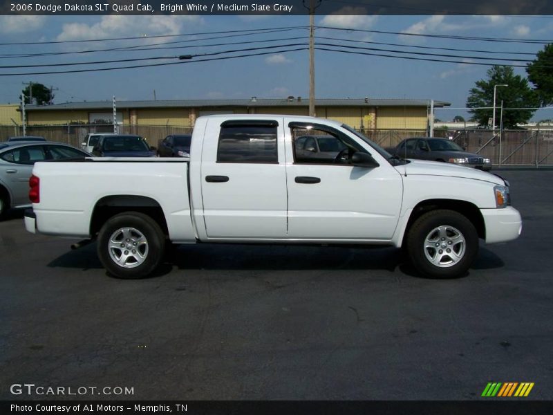 Bright White / Medium Slate Gray 2006 Dodge Dakota SLT Quad Cab