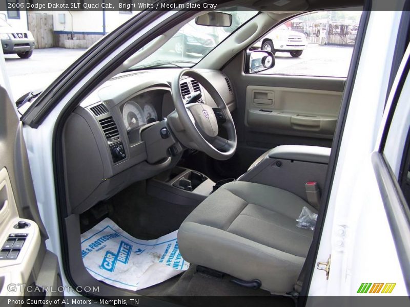 Bright White / Medium Slate Gray 2006 Dodge Dakota SLT Quad Cab