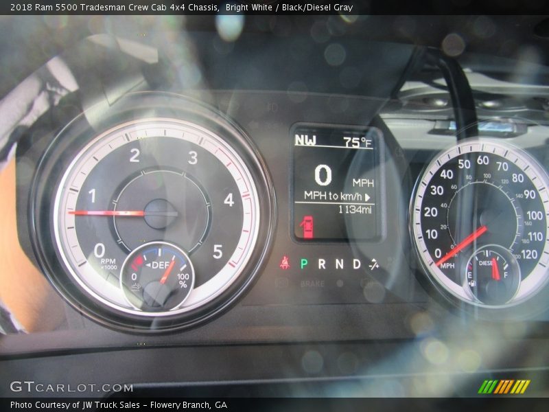 Bright White / Black/Diesel Gray 2018 Ram 5500 Tradesman Crew Cab 4x4 Chassis