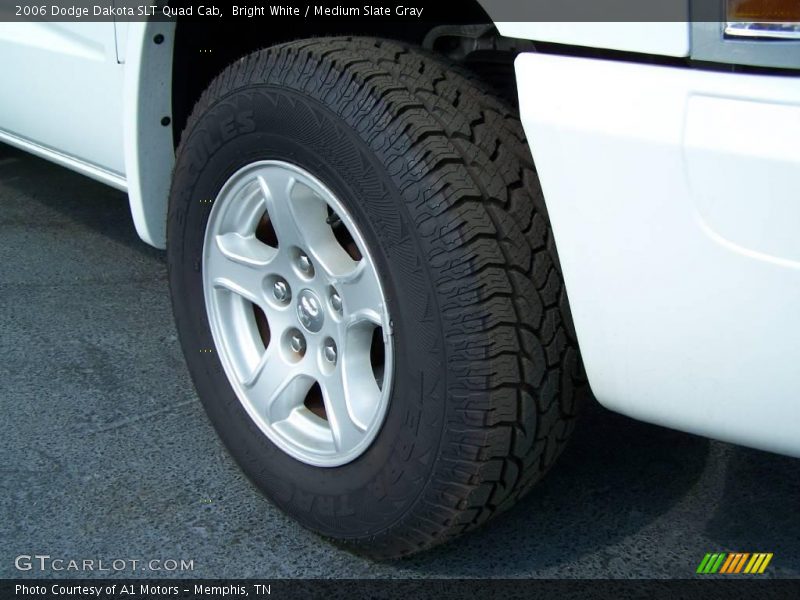 Bright White / Medium Slate Gray 2006 Dodge Dakota SLT Quad Cab