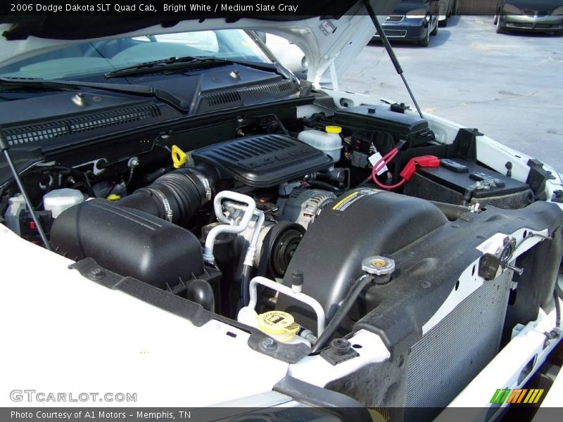 Bright White / Medium Slate Gray 2006 Dodge Dakota SLT Quad Cab