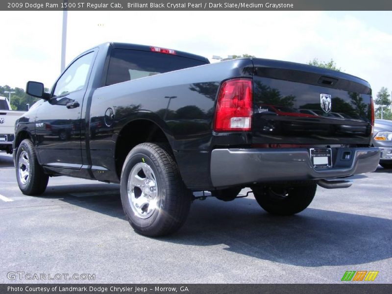 Brilliant Black Crystal Pearl / Dark Slate/Medium Graystone 2009 Dodge Ram 1500 ST Regular Cab
