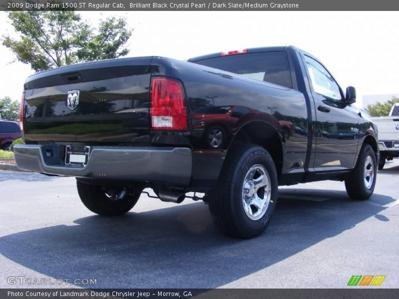 Brilliant Black Crystal Pearl / Dark Slate/Medium Graystone 2009 Dodge Ram 1500 ST Regular Cab