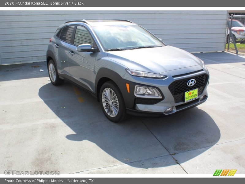 Sonic Silver / Black 2020 Hyundai Kona SEL