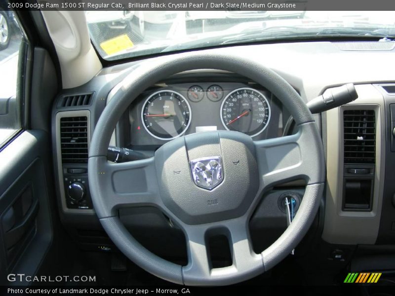 Brilliant Black Crystal Pearl / Dark Slate/Medium Graystone 2009 Dodge Ram 1500 ST Regular Cab