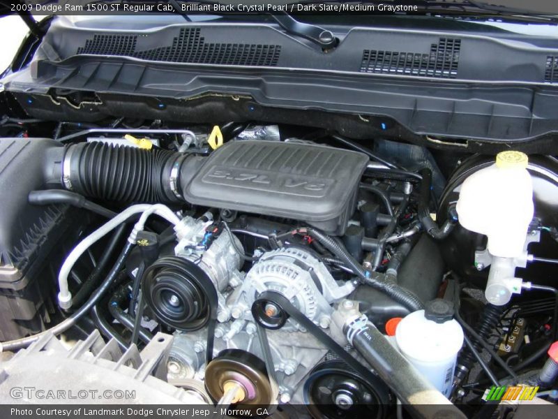 Brilliant Black Crystal Pearl / Dark Slate/Medium Graystone 2009 Dodge Ram 1500 ST Regular Cab