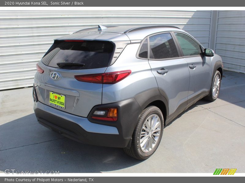 Sonic Silver / Black 2020 Hyundai Kona SEL