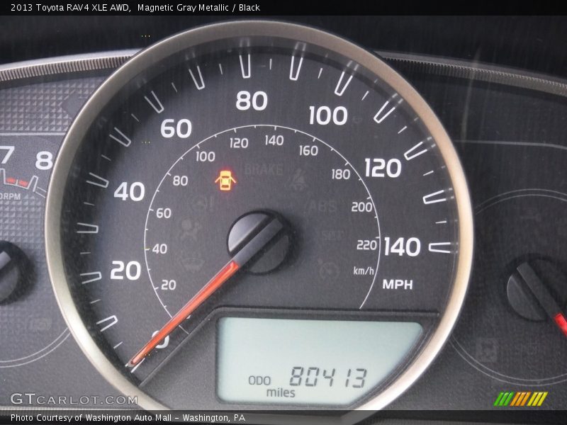 Magnetic Gray Metallic / Black 2013 Toyota RAV4 XLE AWD