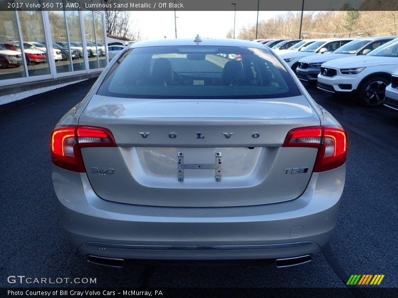 Luminous Sand Metallic / Off Black 2017 Volvo S60 T5 AWD