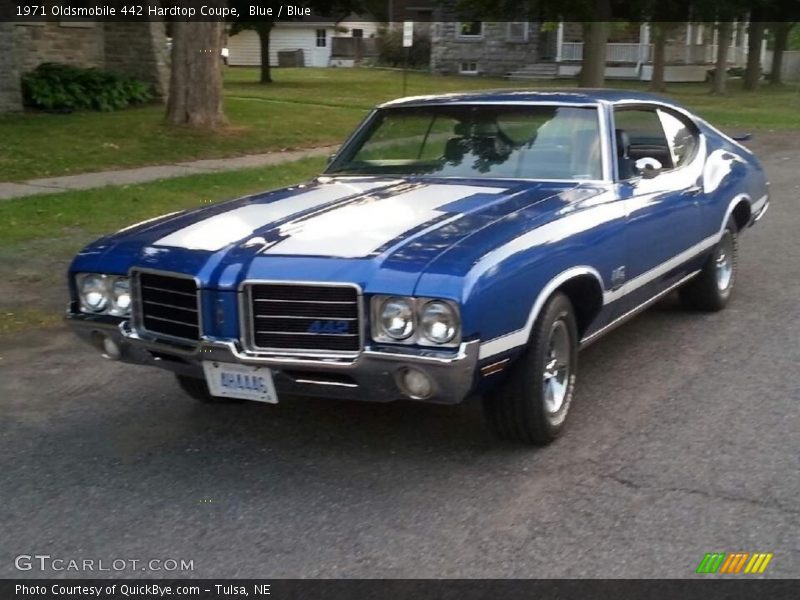 Blue / Blue 1971 Oldsmobile 442 Hardtop Coupe