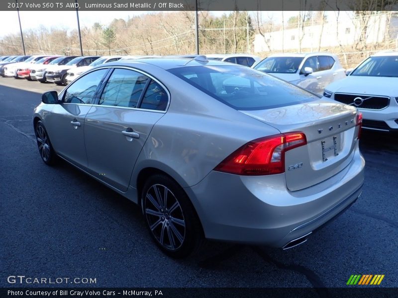 Luminous Sand Metallic / Off Black 2017 Volvo S60 T5 AWD