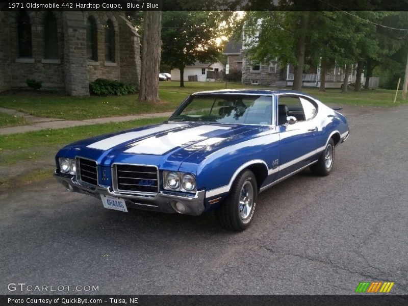Blue / Blue 1971 Oldsmobile 442 Hardtop Coupe