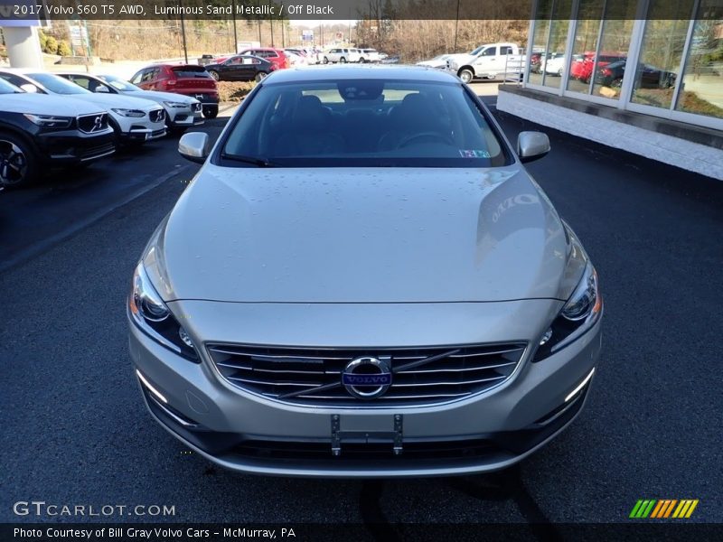 Luminous Sand Metallic / Off Black 2017 Volvo S60 T5 AWD