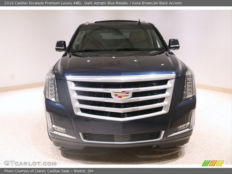 Dark Adriatic Blue Metallic / Kona Brown/Jet Black Accents 2019 Cadillac Escalade Premium Luxury 4WD