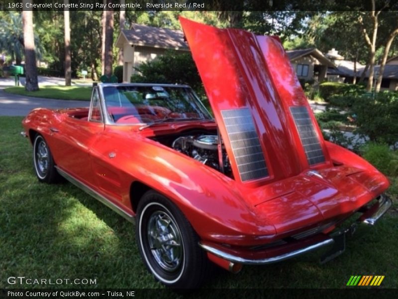 Riverside Red / Red 1963 Chevrolet Corvette Sting Ray Convertible