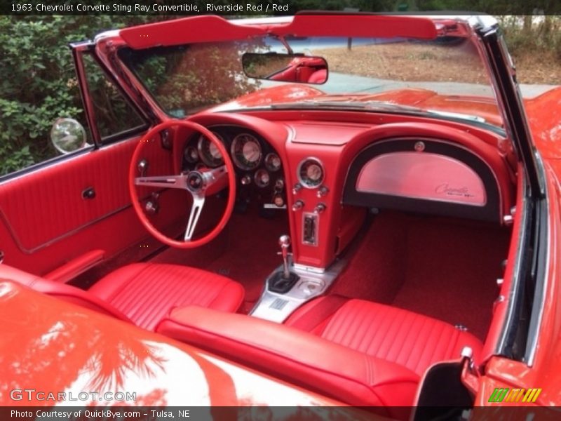 Riverside Red / Red 1963 Chevrolet Corvette Sting Ray Convertible