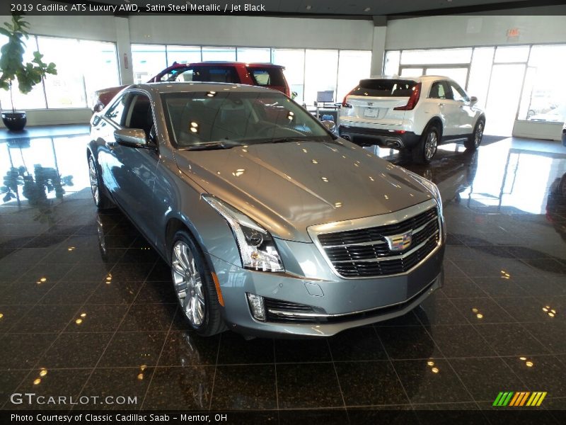 Satin Steel Metallic / Jet Black 2019 Cadillac ATS Luxury AWD