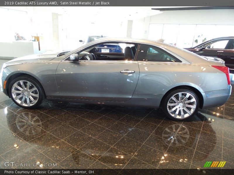 Satin Steel Metallic / Jet Black 2019 Cadillac ATS Luxury AWD