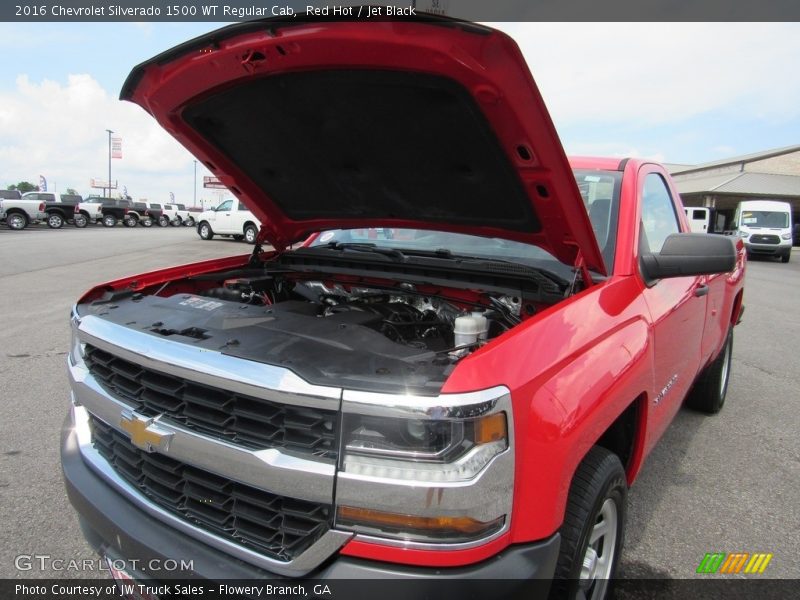 Red Hot / Jet Black 2016 Chevrolet Silverado 1500 WT Regular Cab
