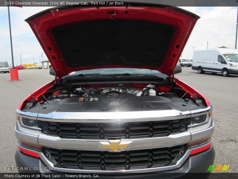 Red Hot / Jet Black 2016 Chevrolet Silverado 1500 WT Regular Cab