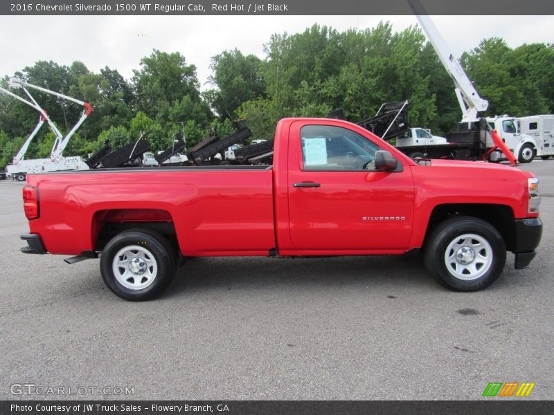 Red Hot / Jet Black 2016 Chevrolet Silverado 1500 WT Regular Cab