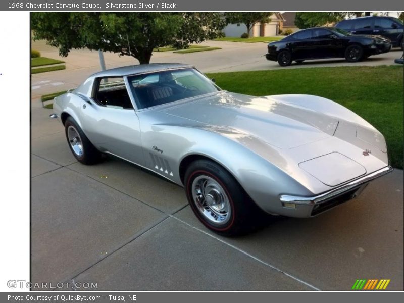 Silverstone Silver / Black 1968 Chevrolet Corvette Coupe