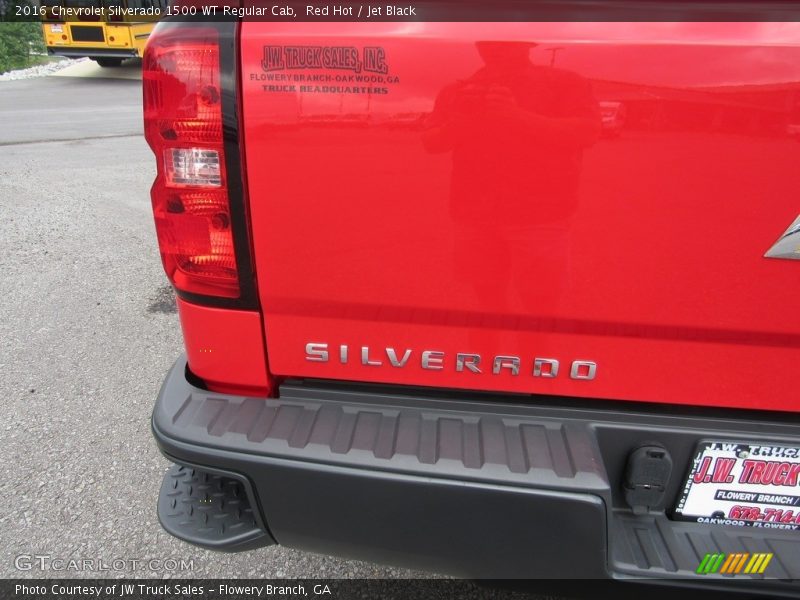 Red Hot / Jet Black 2016 Chevrolet Silverado 1500 WT Regular Cab