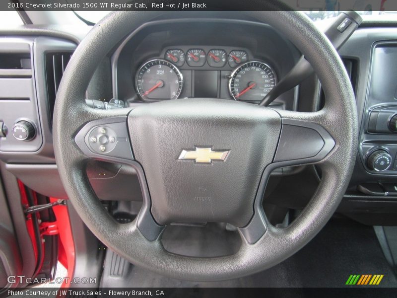 Red Hot / Jet Black 2016 Chevrolet Silverado 1500 WT Regular Cab