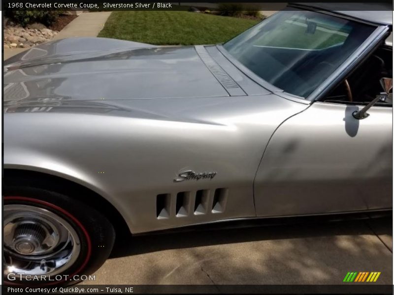 Silverstone Silver / Black 1968 Chevrolet Corvette Coupe
