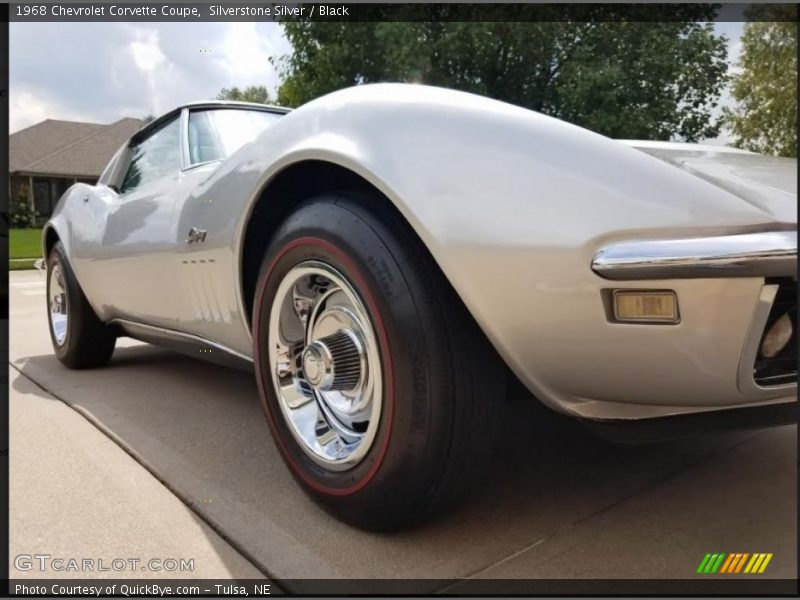 Silverstone Silver / Black 1968 Chevrolet Corvette Coupe