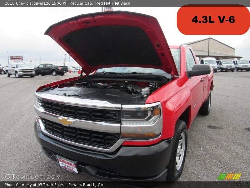 Red Hot / Jet Black 2016 Chevrolet Silverado 1500 WT Regular Cab