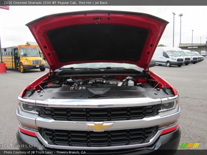 Red Hot / Jet Black 2016 Chevrolet Silverado 1500 WT Regular Cab