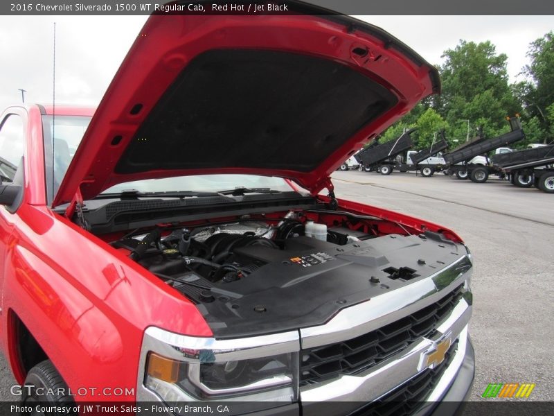 Red Hot / Jet Black 2016 Chevrolet Silverado 1500 WT Regular Cab
