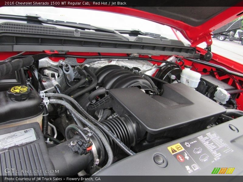 Red Hot / Jet Black 2016 Chevrolet Silverado 1500 WT Regular Cab