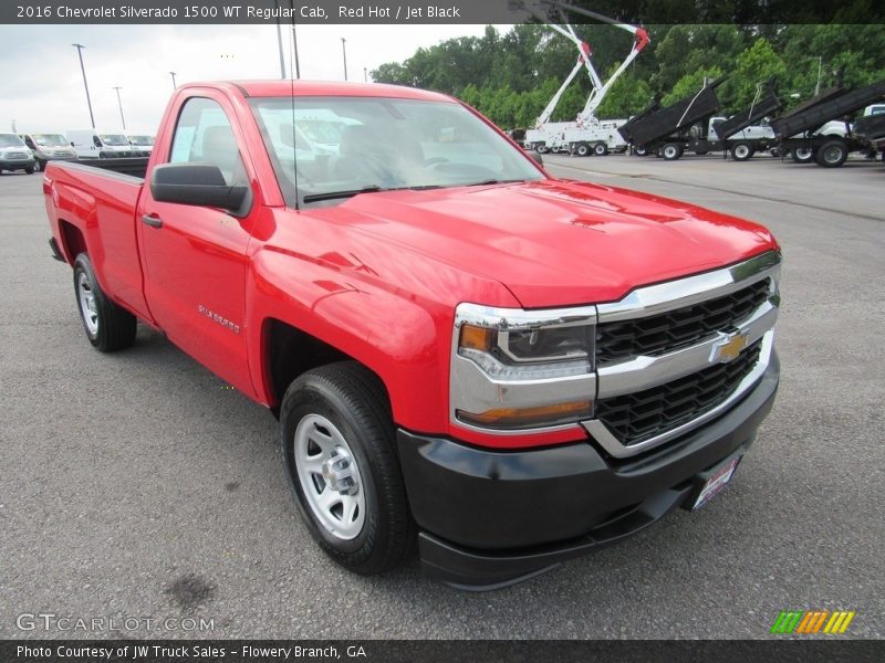 Red Hot / Jet Black 2016 Chevrolet Silverado 1500 WT Regular Cab