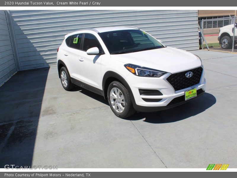 Cream White Pearl / Gray 2020 Hyundai Tucson Value