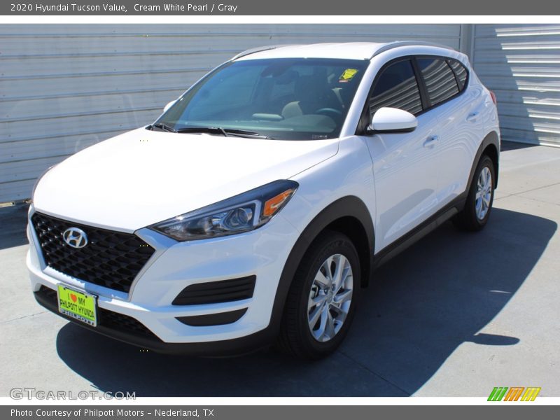 Cream White Pearl / Gray 2020 Hyundai Tucson Value