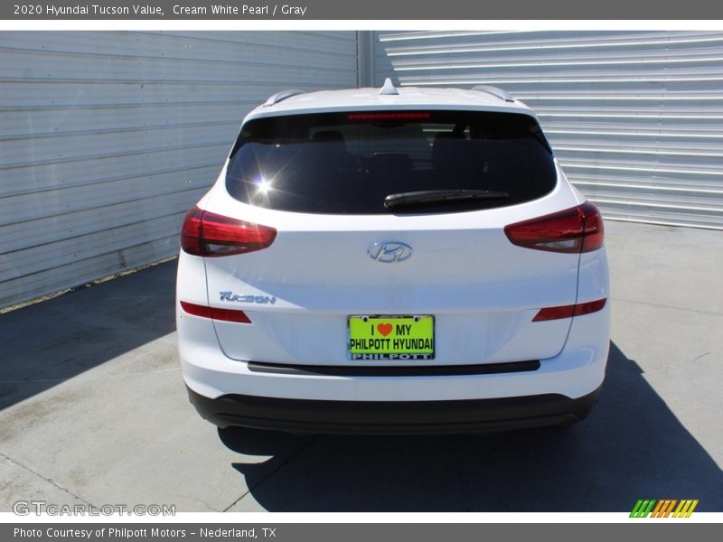 Cream White Pearl / Gray 2020 Hyundai Tucson Value