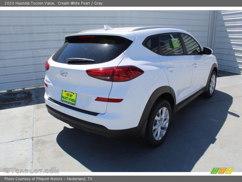 Cream White Pearl / Gray 2020 Hyundai Tucson Value