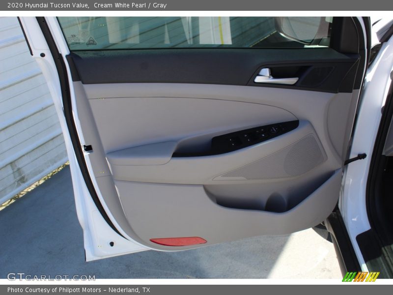 Cream White Pearl / Gray 2020 Hyundai Tucson Value