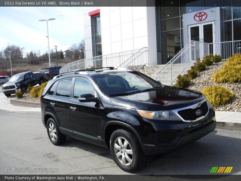 Ebony Black / Black 2011 Kia Sorento LX V6 AWD