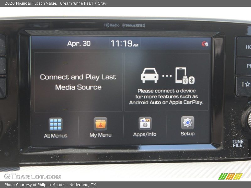 Cream White Pearl / Gray 2020 Hyundai Tucson Value