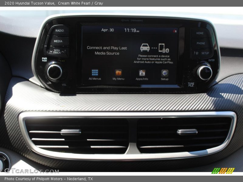 Cream White Pearl / Gray 2020 Hyundai Tucson Value
