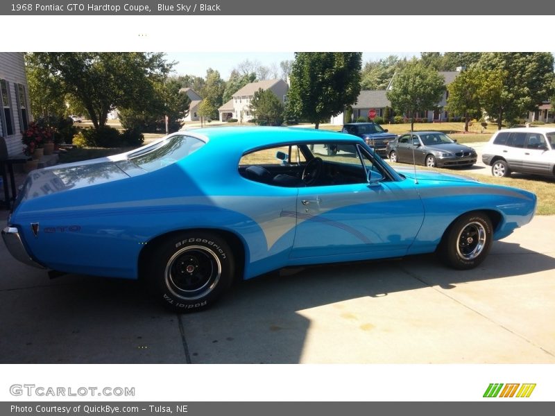 Blue Sky / Black 1968 Pontiac GTO Hardtop Coupe